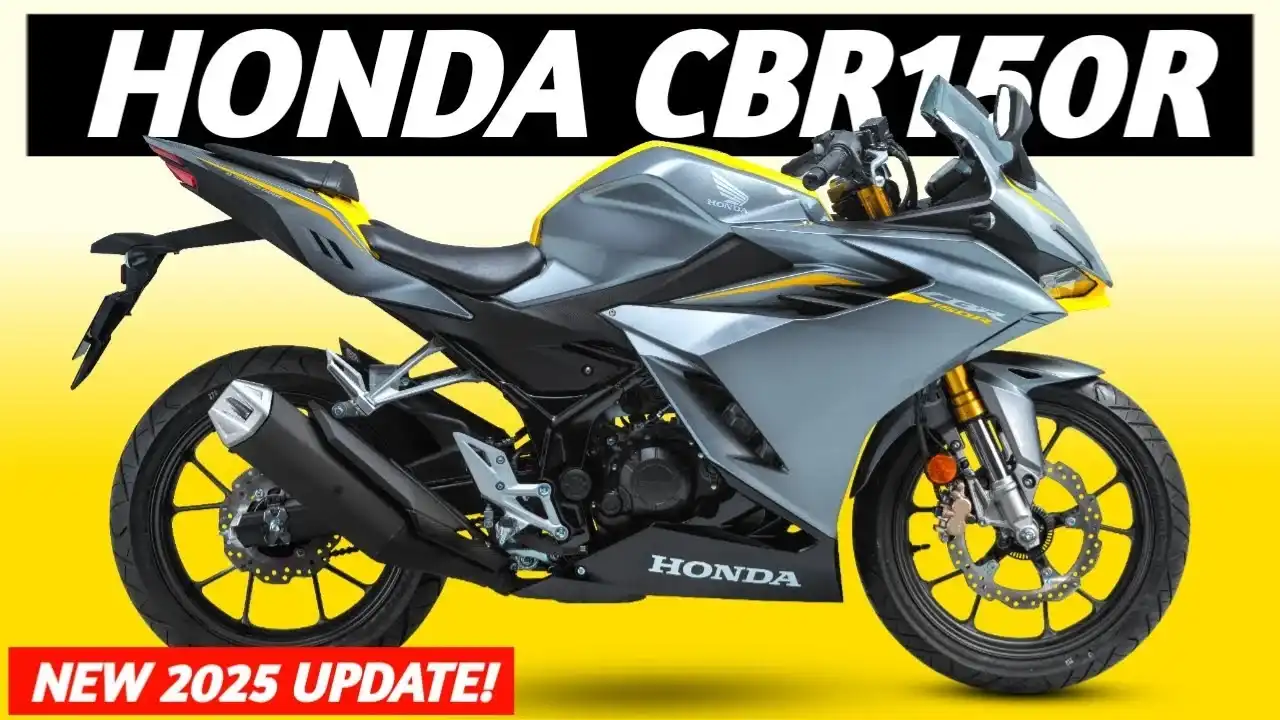 Honda CBR150R 2025 model with new design update in grey and yellow color